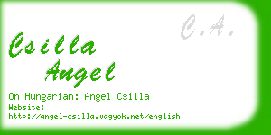 csilla angel business card